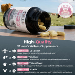 Alliwise beef organ ingredients label highlights key organs for balanced nutrition