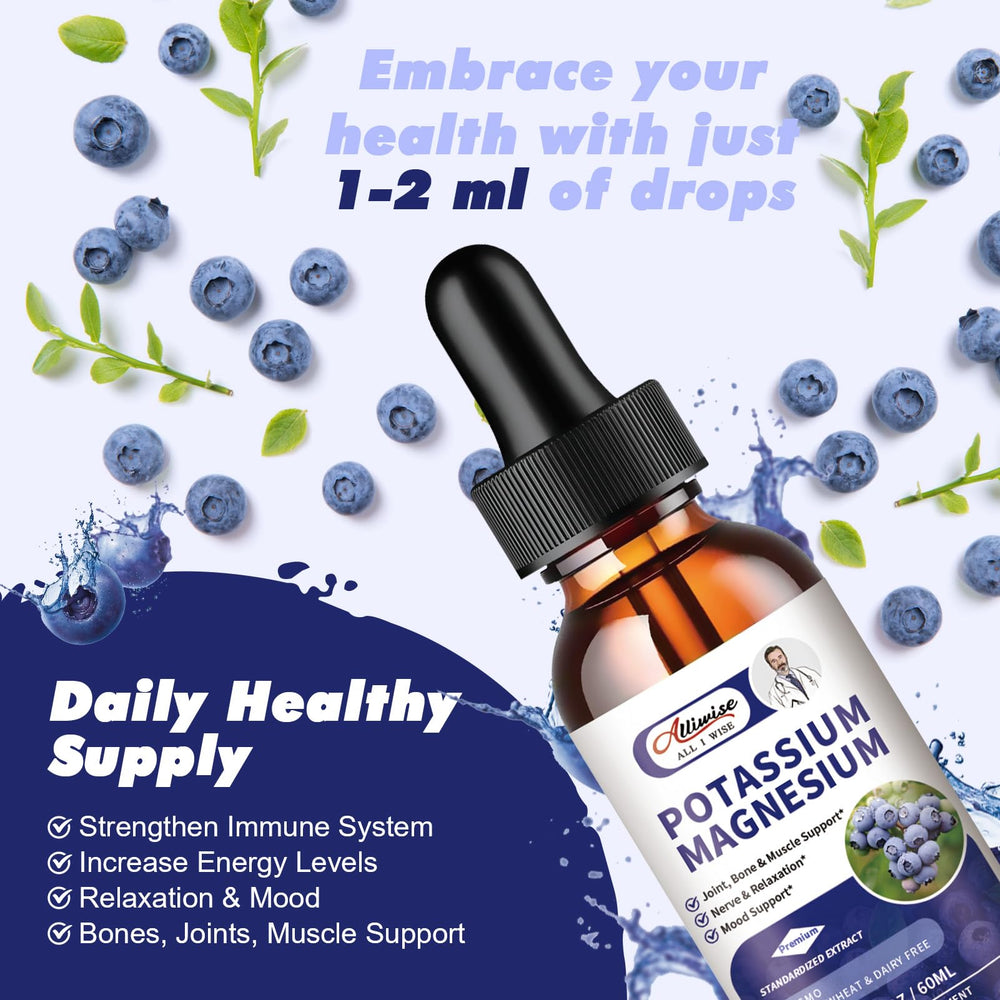 Close-up of Alliwise blueberry flavor label highlighting natural minerals