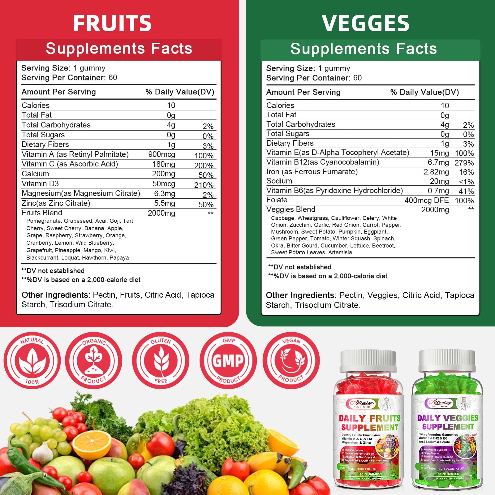 Alliwise family-friendly daily supplement for home and travel