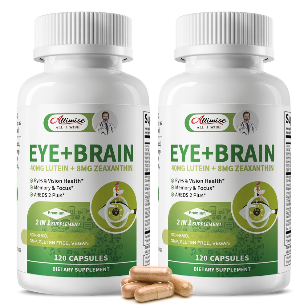 Alliwise lutein eye vitamins bottle for daily eye health support.