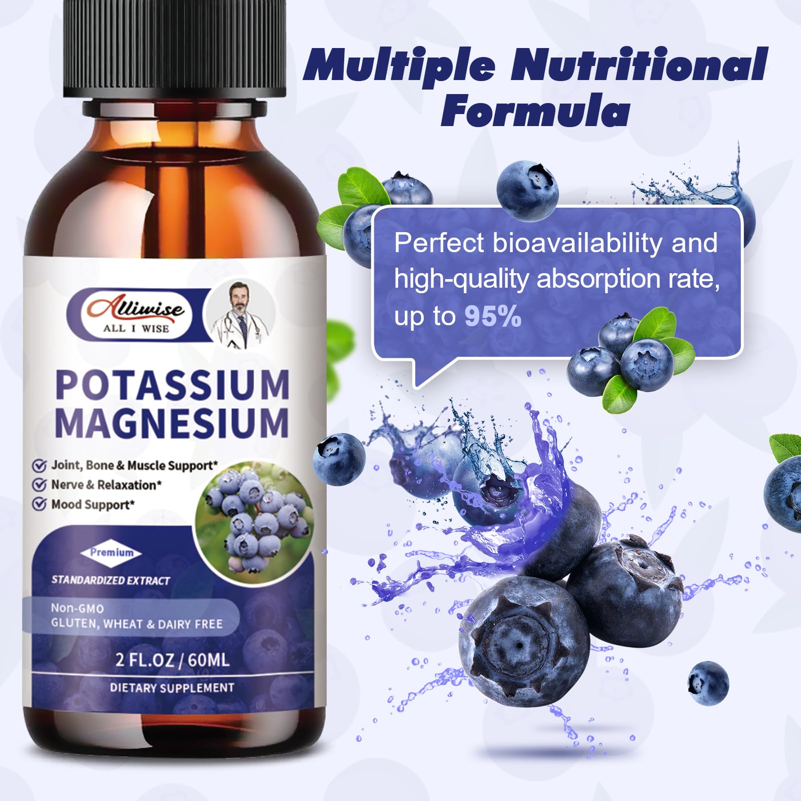 Pouring Alliwise drops demonstrates easy daily dosing and convenience