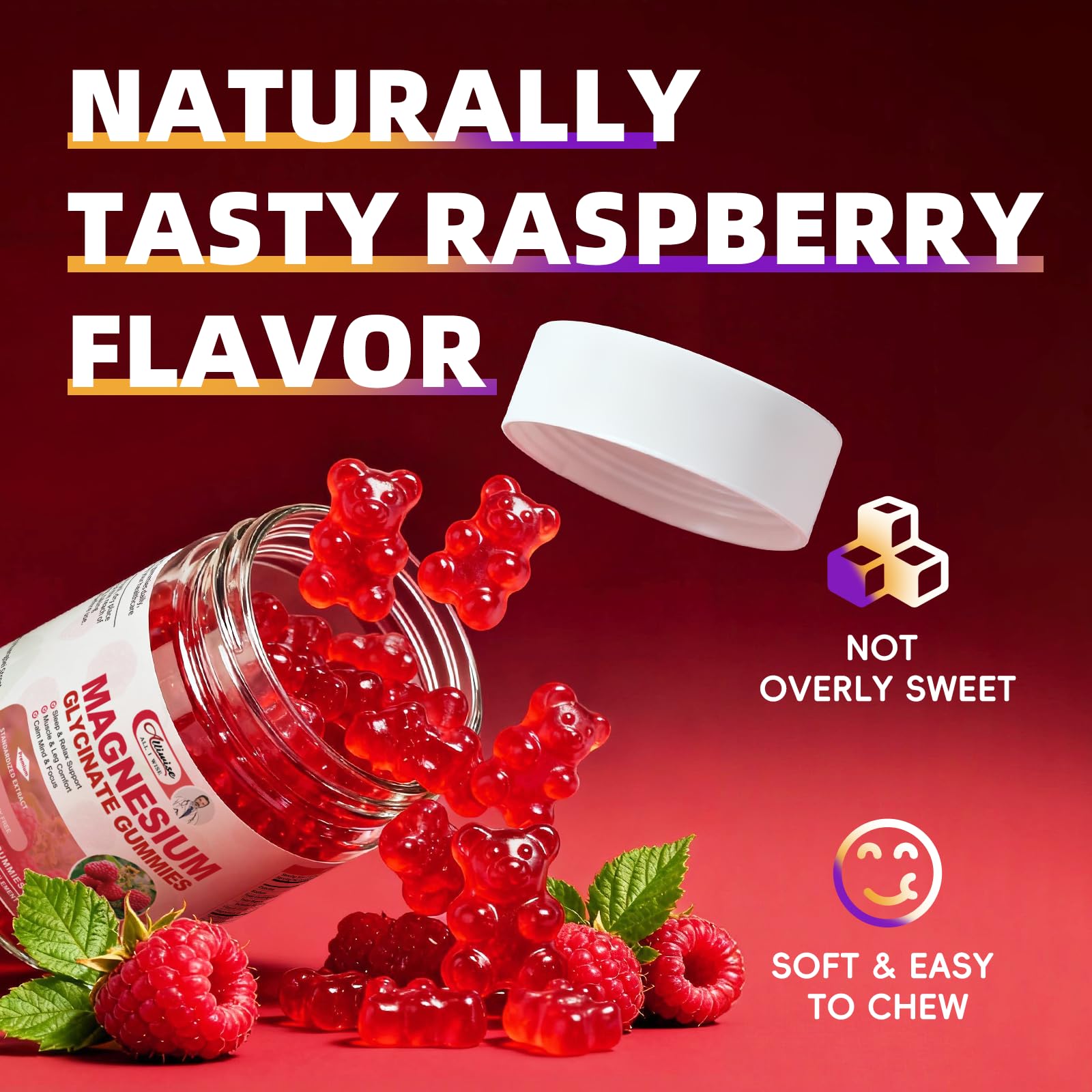 Alliwise wide-mouth jar simplifies reaching for two gummies anytime