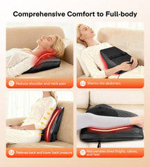 ALLJOY ergonomic pillow design — fits neck, shoulders, and back.