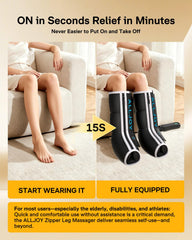ALLJOY leg massager sequential compression from calves to feet.