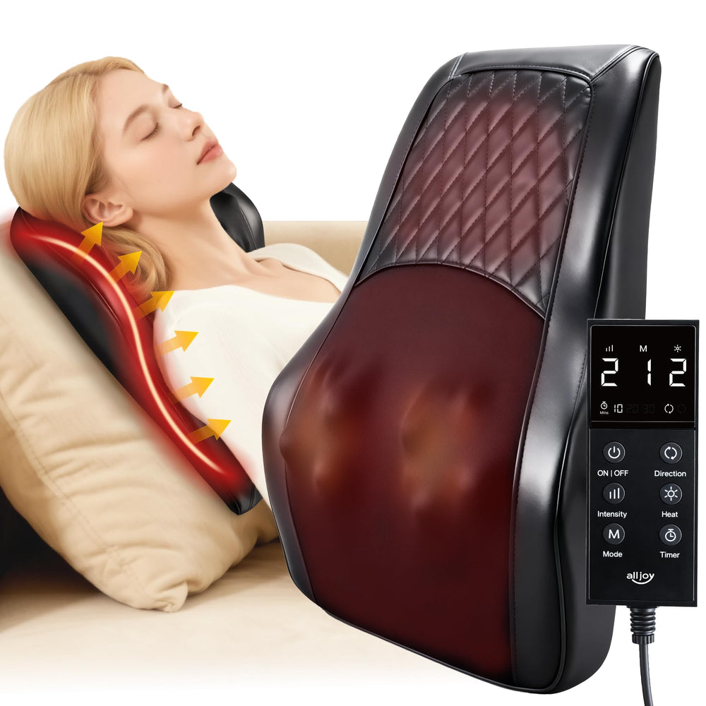 ALLJOY massager in use — compact device for daily relaxation.