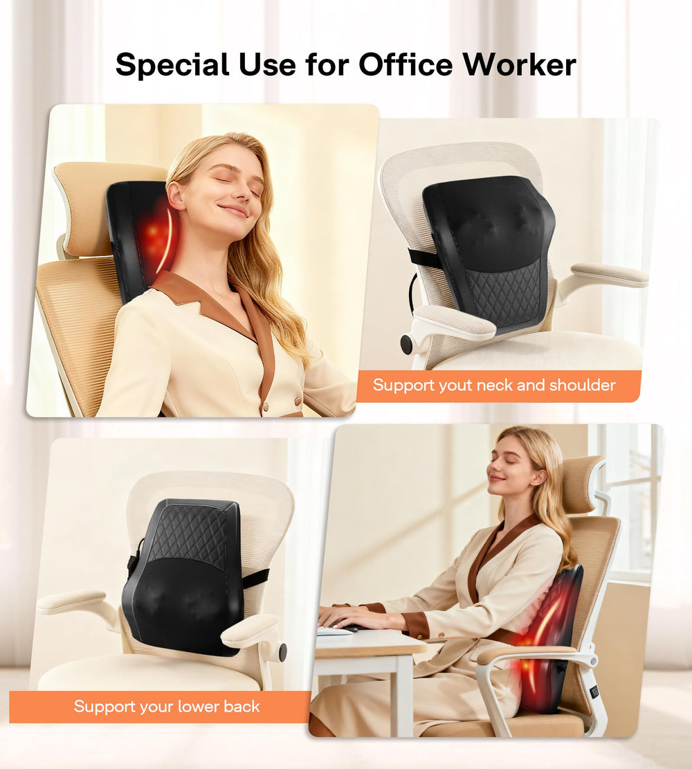 ALLJOY massage pillow on sofa — easy home use anywhere.