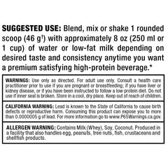ALLMAX AllWhey Classic ingredient panel for nutrition details