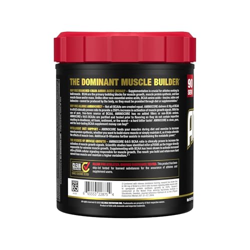 ALLMAX AMINOCORE label detail highlights no fillers and clean energy support.