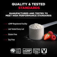 Close-up of taurine and L-carnitine ingredients on ALLMAX AMINOCORE label.