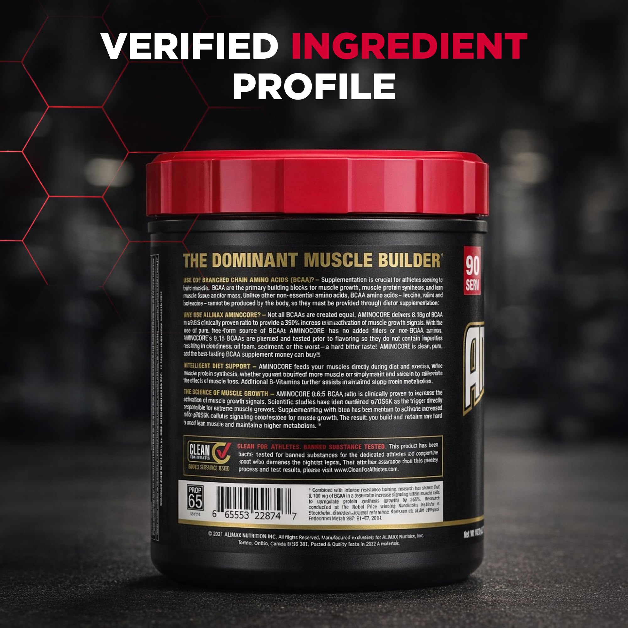ALLMAX AMINOCORE suggested pre-workout use in a workout setup