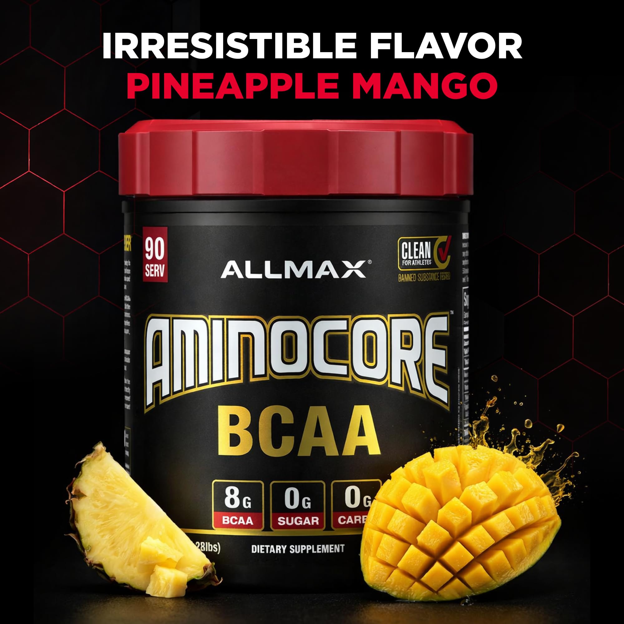 ALLMAX AMINOCORE sugar-free packaging suitable for low-sugar routines