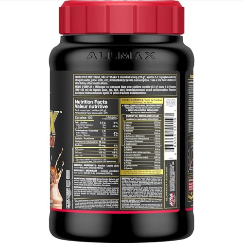 Allmax Casein-FX Chocolate shake in a glass shows thick texture and satisfying feel.