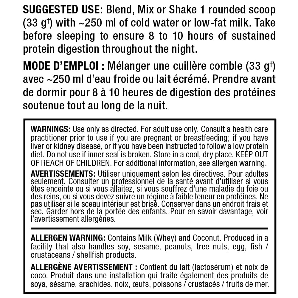 Allmax Casein-FX Chocolate mixed for sleep-time nutrition supporting muscle maintenance.