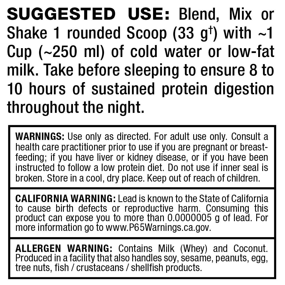 ALLMAX Casein-FX nutrition label shows low carb and no added sugar.