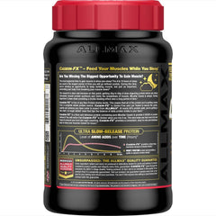 ALLMAX Casein-FX scoop pours into a shaker for a slow-digesting shake.