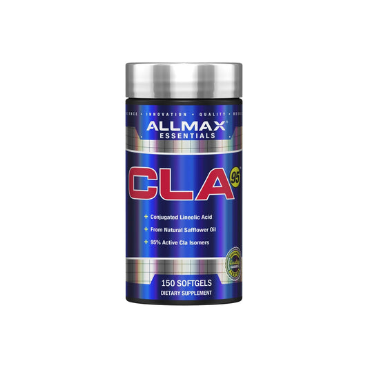 ALLMAX CLA95 bottle front showing 1,000 mg softgels for daily use
