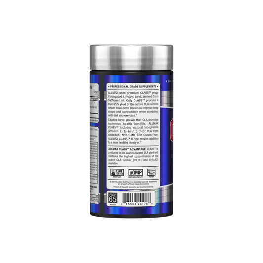 ALLMAX CLA95 softgels pack ready for convenient daily supplementation