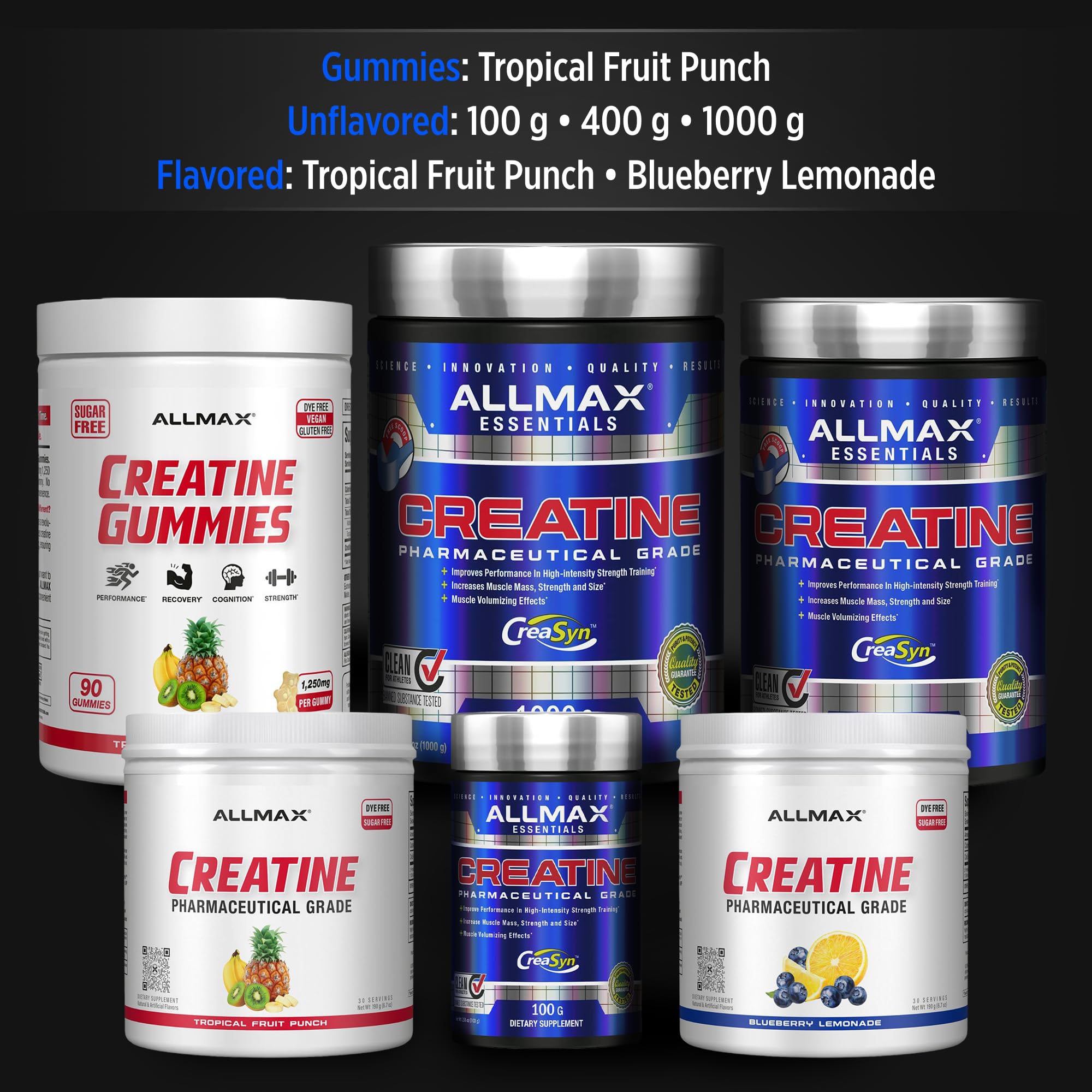 ALLMAX label highlights 1000g size and vegan-friendly formula