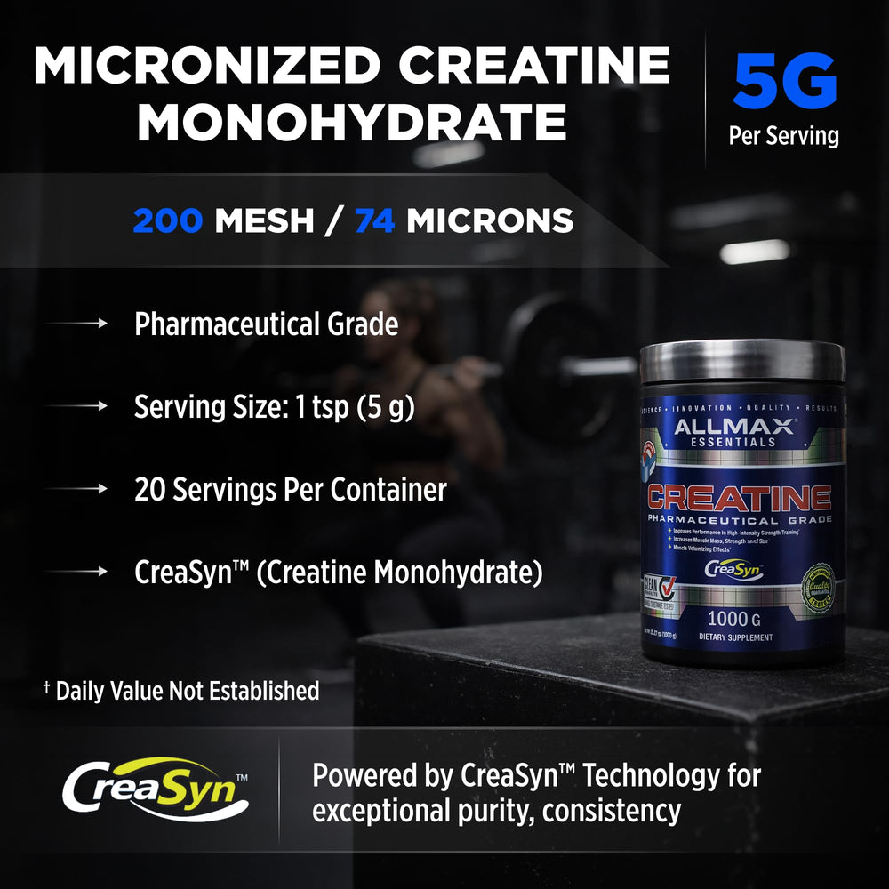 Close-up of micronized creatine powder for smooth mixing
