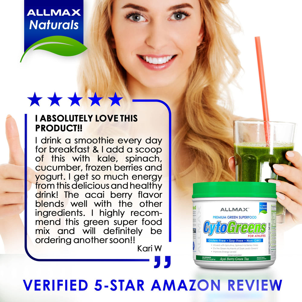 ALLMAX CytoGreens sugar-free formula is ideal for daily hydration