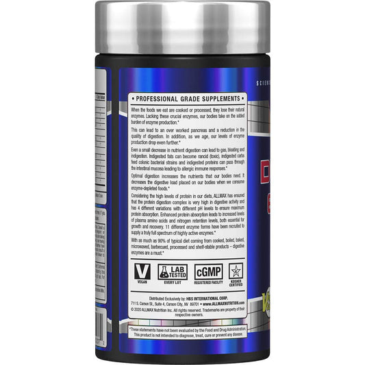 Capsules close-up highlighting the enzyme blend for nutrient breakdown