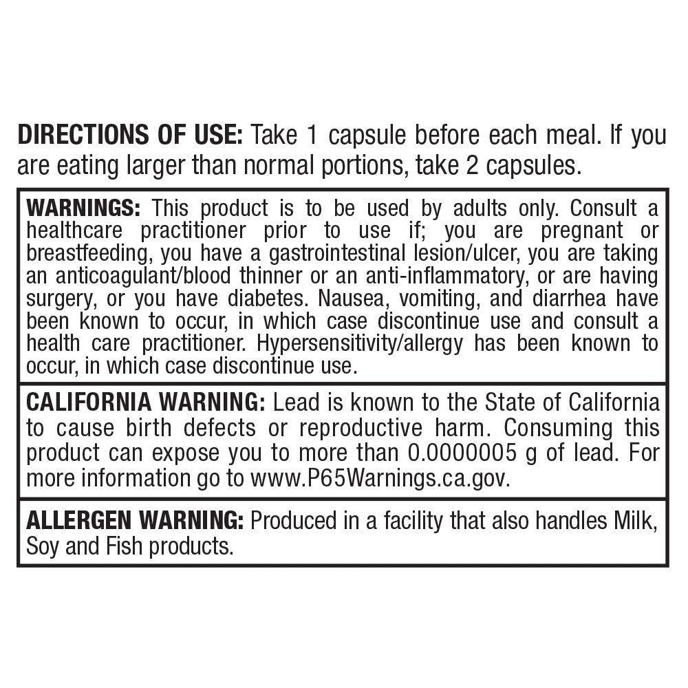 Label detail shows 11 enzymes for digestion support