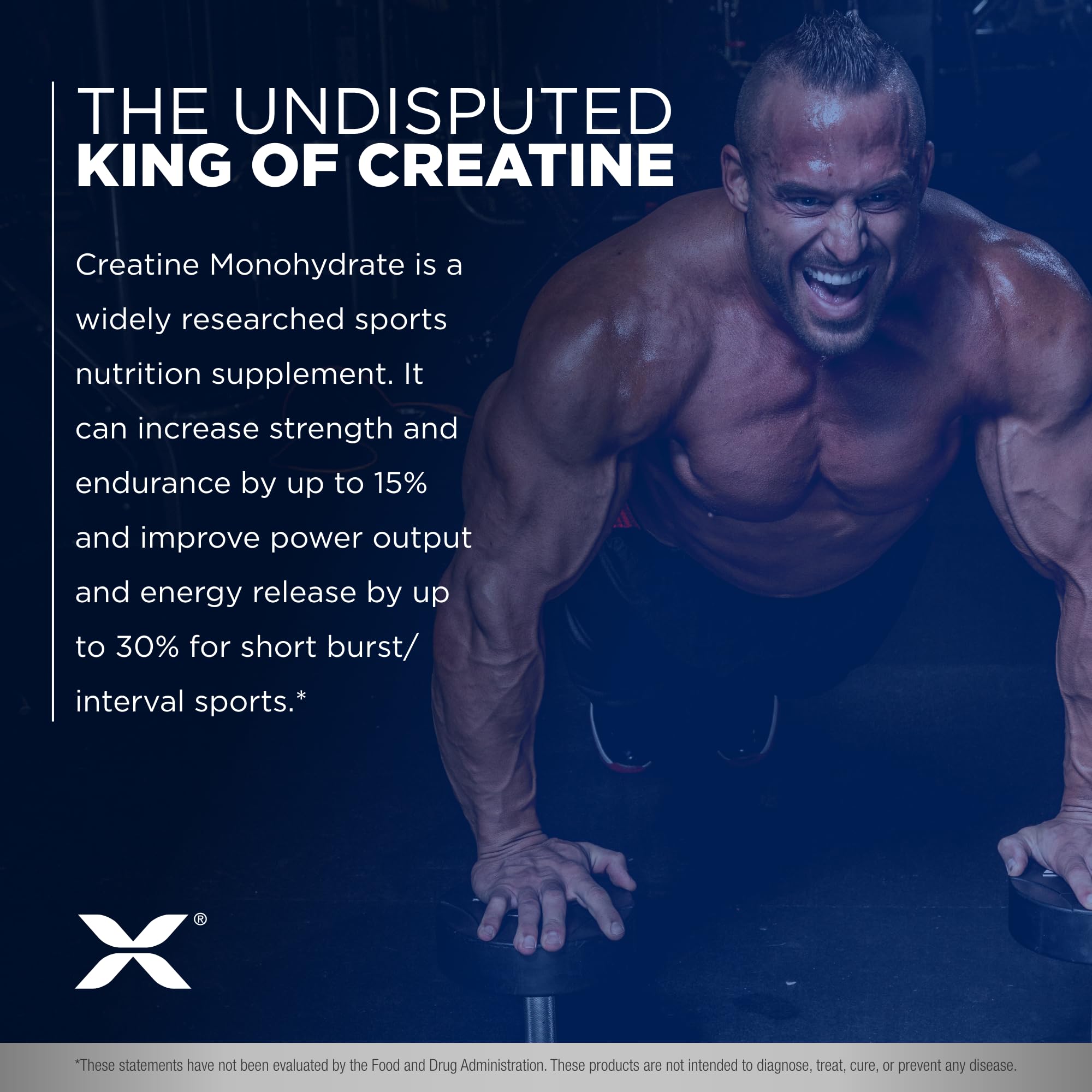 ALLMAX Creatine measuring scoop shows consistent serving size for reliable dosing.
