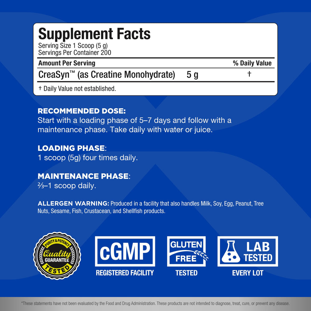 ALLMAX Essentials Creatine micronized powder dissolves quickly for smooth drinks.