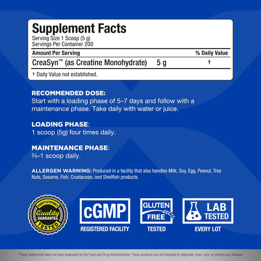 ALLMAX Essentials Creatine micronized powder dissolves quickly for smooth drinks.