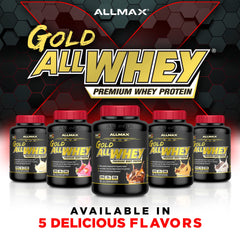 ALLMAX Gold ALLWHEY chocolate label-closeup, clear nutrition information.