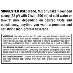 ALLMAX Gold AllWhey French Vanilla label closeup showing nutrition panel