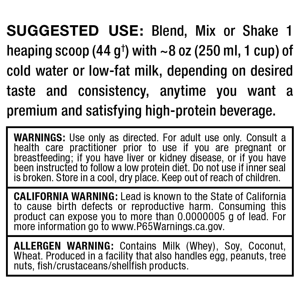 ALLMAX HEXAPRO Cookies & Cream serving card, highlights 25 g protein per serving