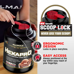 ALLMAX HEXAPRO Cookies & Cream shake in glass, creamy milkshake-like texture