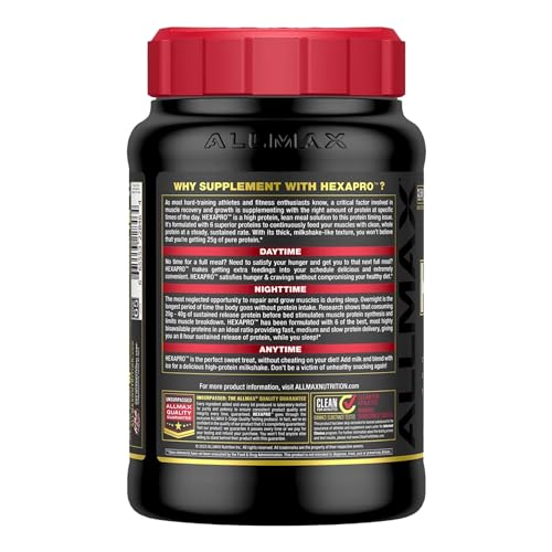 ALLMAX HEXAPRO Vanilla mixer-bottle-setup – convenient use during training sessions.