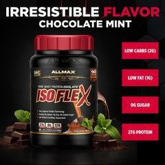 ALLMAX ISOFLEX whey protein scoop pours smoothly signaling fast-absorbing post-workout support