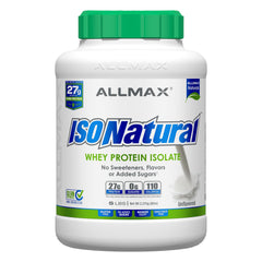 ALLMAX ISONATURAL packaging highlights natural whey protein isolate.