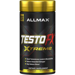 ALLMAX TestOFX in a glass with mixed drink showing sugar-free formula.
