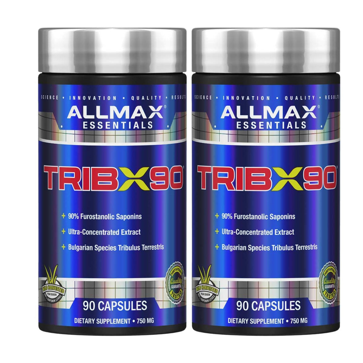 ALLMAX TRIBX90 bottle in a two-pack for convenient daily use.