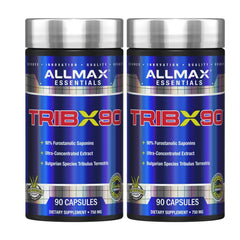 ALLMAX TRIBX90 bottle in a two-pack for convenient daily use.