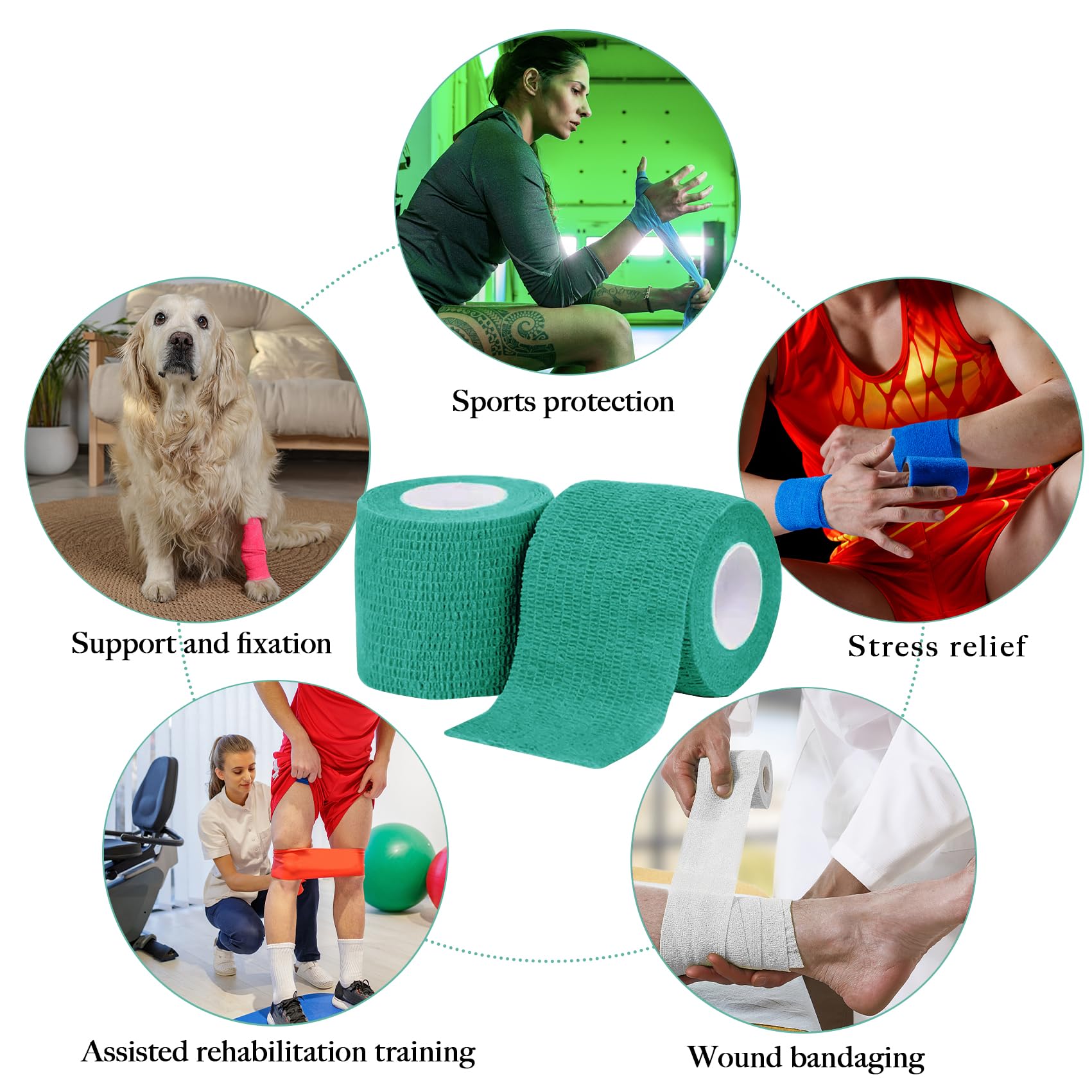 Allruyee elastic bandage demonstrating three-times stretch flexibility