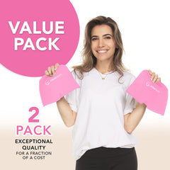AllSett Health pink migraine relief wrap highlights stylish care.