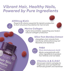 Allura Hair label info highlighting vitamins and biotin benefits