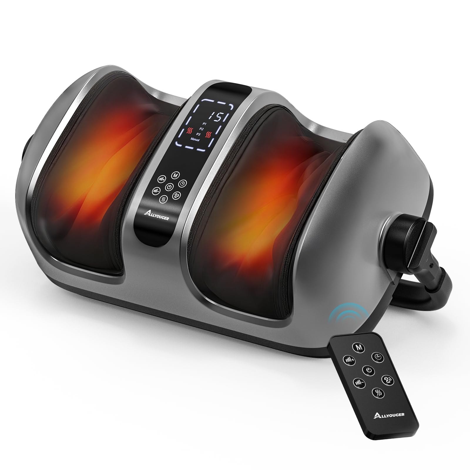 AllYouger foot massager with heat provides soothing heat therapy for tired feet