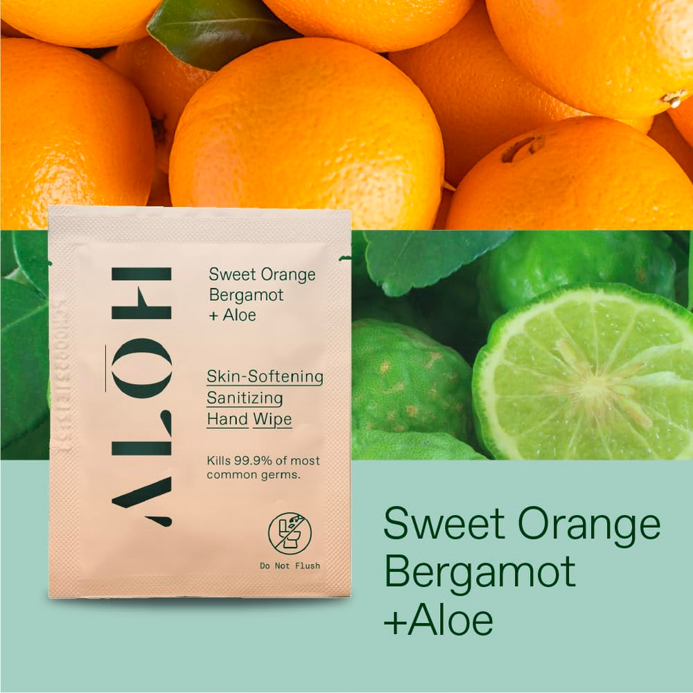 ALŌH Skin Softening Hand Wipes travel pack demonstrates on-the-go cleansing