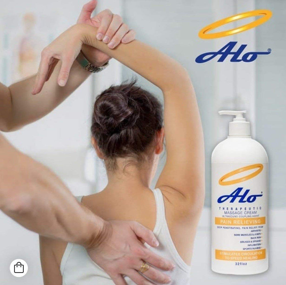 ALO Pain Relief Cream texture close-up for fast dermal absorption