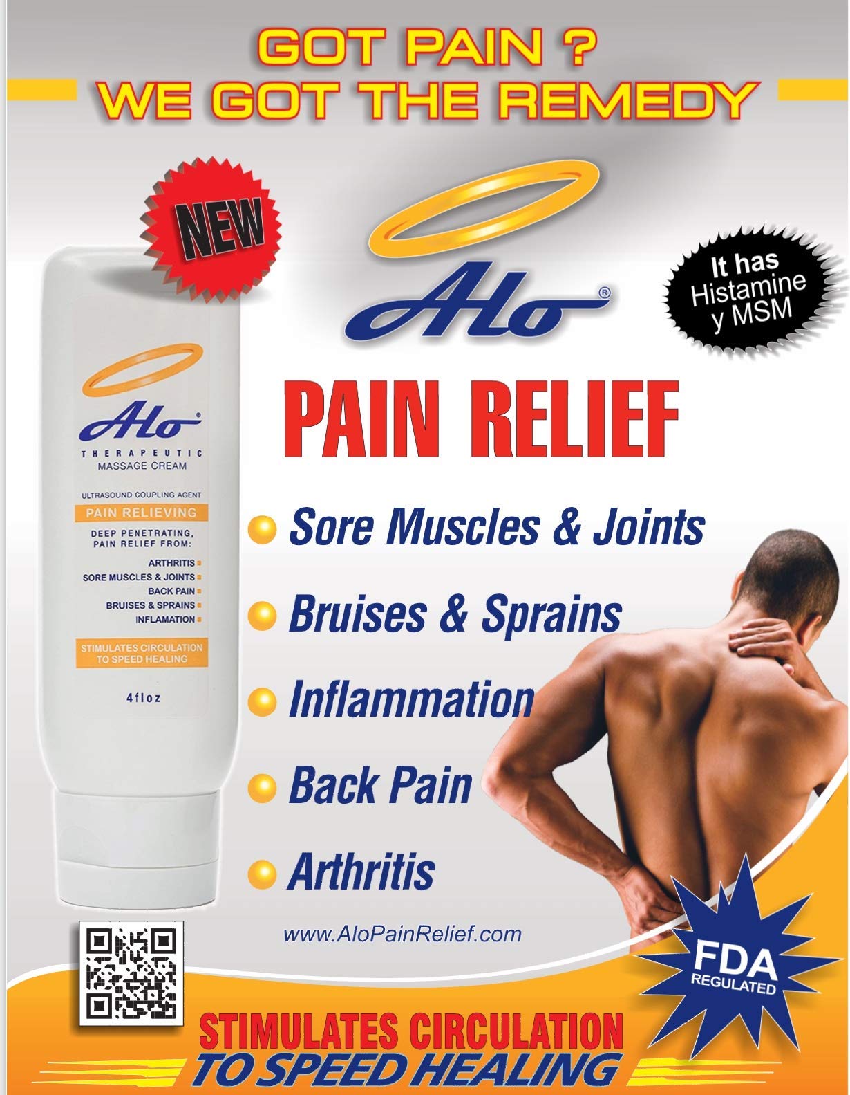 ALO Pain Relief Cream menthol close-up showing light scent