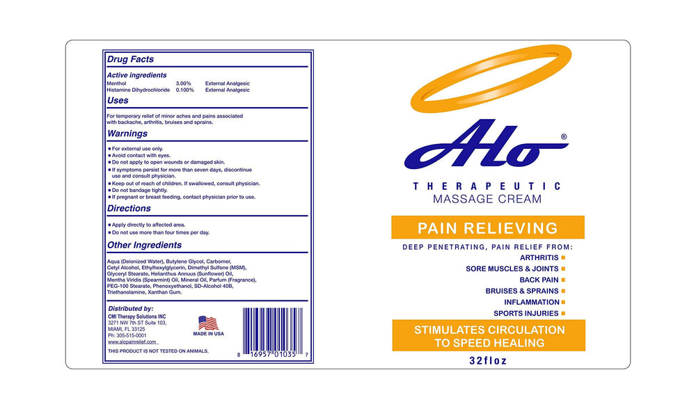 ALO Pain Relief Cream therapy dermis focus for targeted comfort