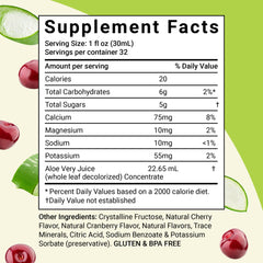 Aloe Life bottle pours into a glass showing undiluted concentrate
