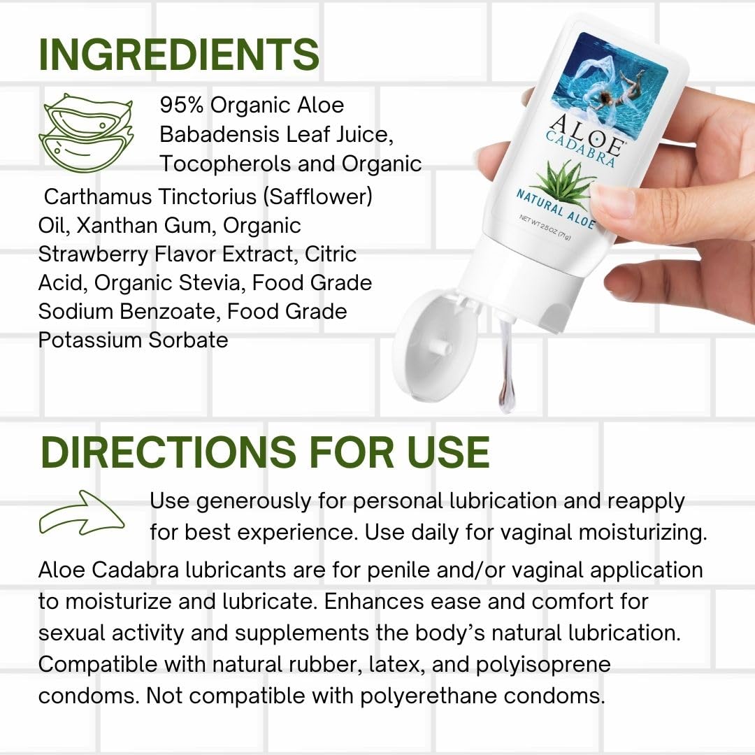 Detail of Aloe Cadabra ingredients highlighting aloe content