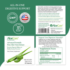 AloeCure digestive balance graphic suggests gut support potential.